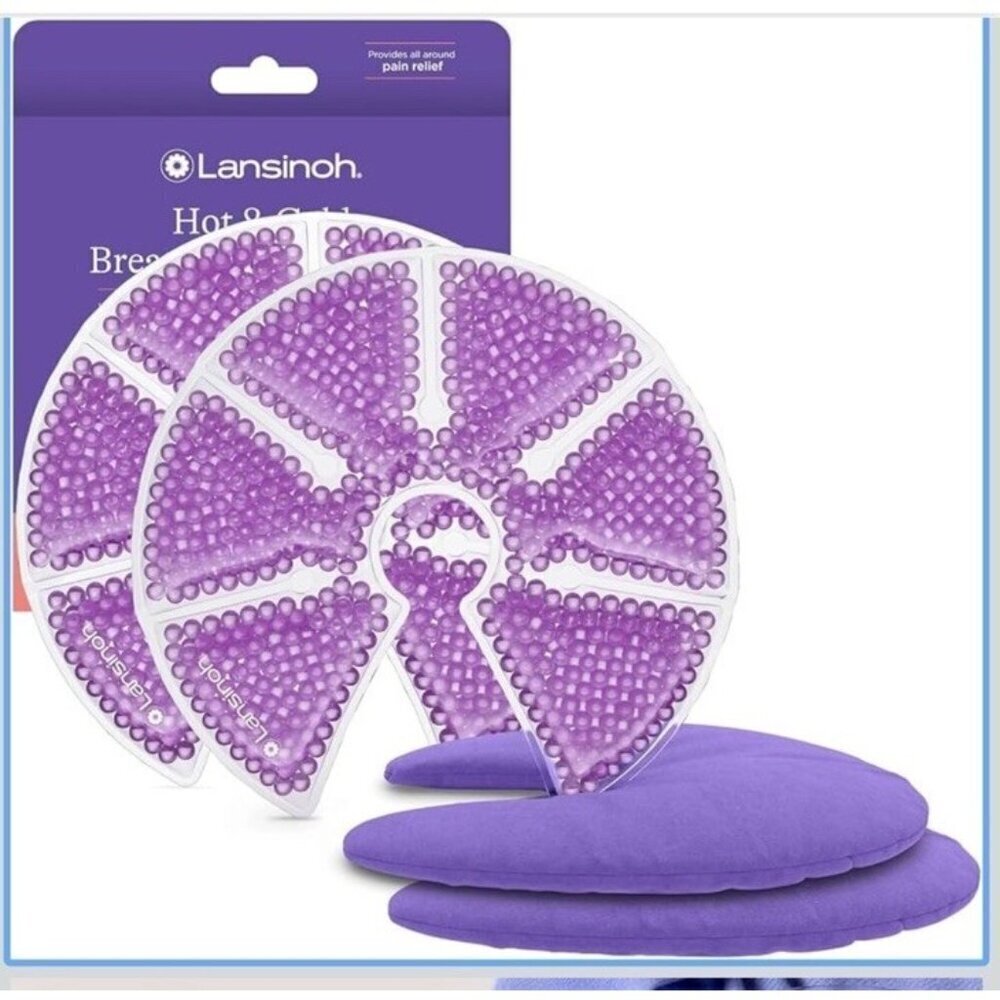 Lansinoh Hot Cold Breast Therapy Packs Nursing Relief Engorgement Mastitis NIB